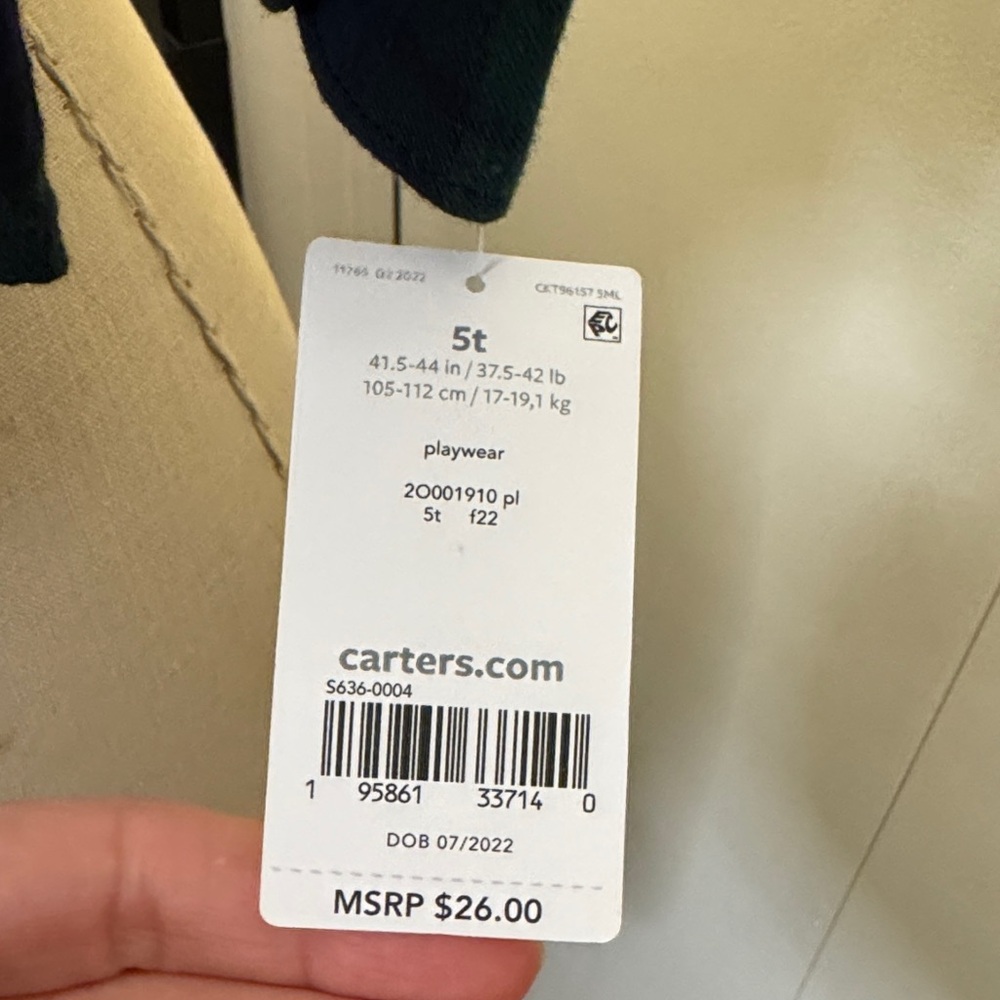 Carter's Green and Blue Plaid Button Down Shirt - Picture 2 of 5